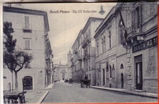 POSTCARD ASCOLI PICENO CITY FP UNTRAVELED VIA XX SEPTEMBER BANK CART