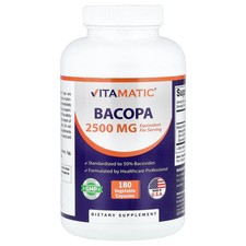 Bacopa, 180 Vegetable Capsules 1,250 mg per Capsule 