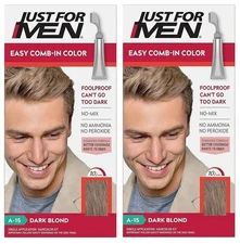 2 Pack Just For Men Easy Comb In Targeted Gray Cover Color Dye Dark Blond A-15