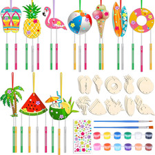30 Pack Summer Wind Chime Making Kit for Adults Make Your Own Summer Wind Chime