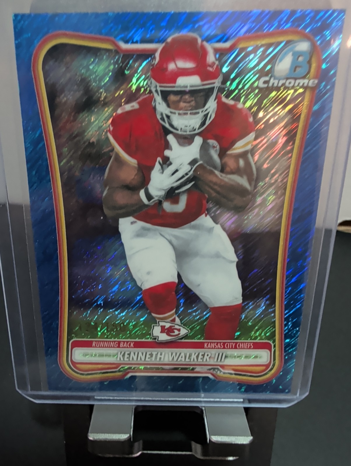 2026 Topps Bowman Chrome Kenneth Walker III Blue Shimmer /150