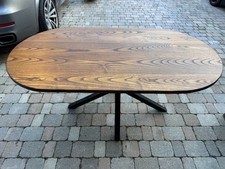 Walnut Dining Table 4-6 People With metal Spider Frame