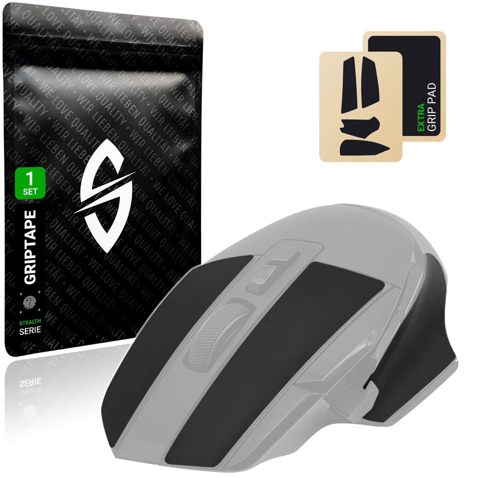 Grip Tape pour Logitech G502 X en élastomère premium avec Grip Pad sur mesure