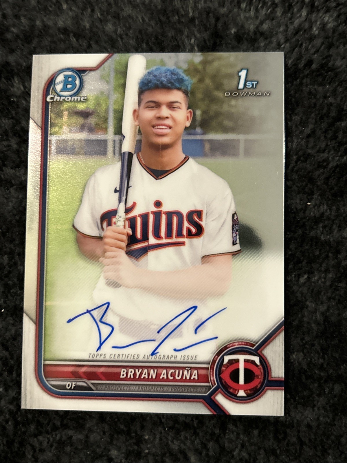 Bryan Acuna 2022 Bowman Chrome Auto CPA-BA Twins 1st