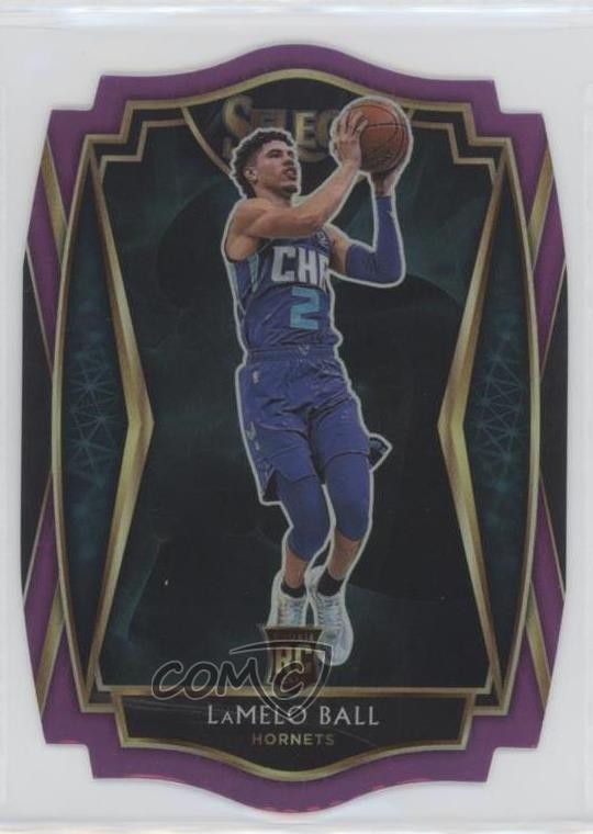 2020-21 Panini Select Premier Level Purple Prizm Die-Cut 90/99 LaMelo Ball 0s6z