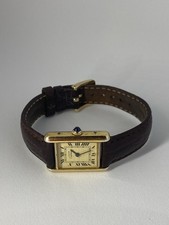 Cartier Gold Plated Vintage Wristwatch 20mm Ladies Watch