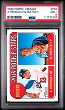 2018 TOPPS HERITAGE #266 ALEX VERDUGO/WALKER BUEHLER ROOKIE RC PSA 9