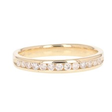 .25ctw Round Cut Diamond Channel-Set Wedding Band Ring 14k Yellow Gold Size 7.25