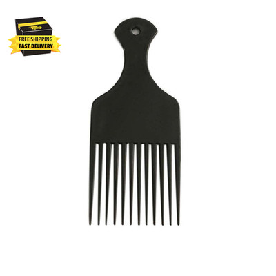 Plastic 6.3 Inch Smooth Wide Hair Pick Comb Afro Comb Hairdressing Styling Tool