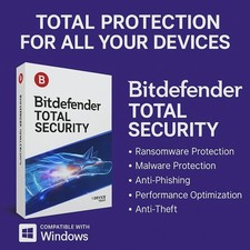 Bitdefender Security - 2 Years For 5 Devices Win,MAc,Android Protection
