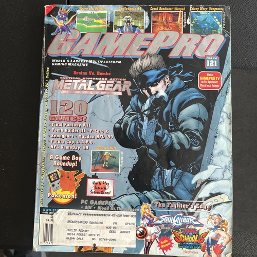 GamePro October 1998 Issue #121 Metal Gear Solid Xenogears Final ...