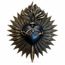 Sacred Heart Wall Plaque Religious Sacred Heart Wall Hanging Sculpture Radiating
