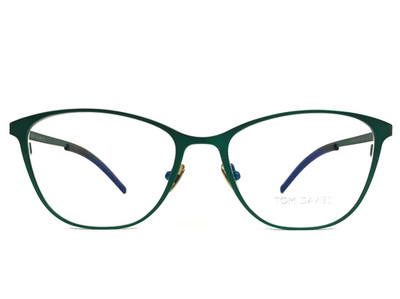 Tom Davies Eyeglasses Frames TD769 Col. 2309 Matte Green Cat Eye 54-17-135