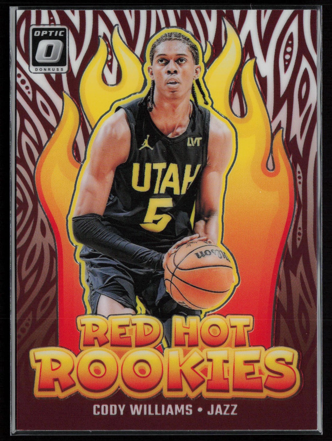 Cody Williams #14 2024-25 Donruss Optic Red Hot Rookies