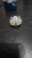 Avon mother of pearl hibiscus ring adjustable