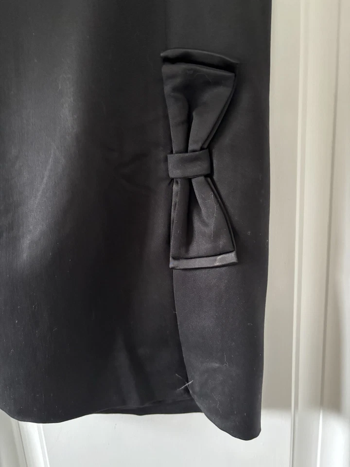 NWT HOLIDAY White House Black Market Front Slit, Bow Black Pencil Skirt Sz 8 $88 - Image 2 of 4