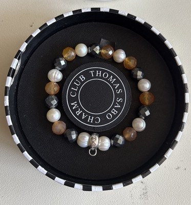Thomas Sabo Charm Club Perlenarmband 925 Silber Hämatit Karneol + OVP