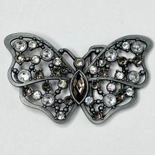 Butterfly Belt Buckle With Rhinestones Metal Cutout