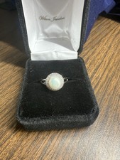 Sterling Silver Pearl 8.0 mm W/Cz Halo Ring