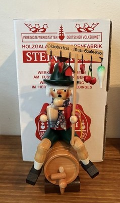 STEINBACH German Musical Incense Smoker  BEER BARREL RIDER  S829    12.5''