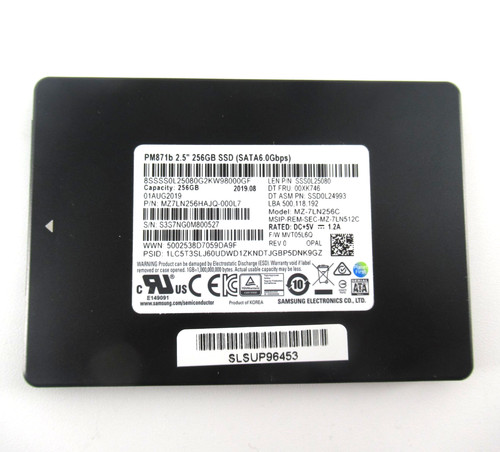 256GB SATA 2,5 7mm 6Gb/s SSD - 00XK746 / MZ7LN256HAJQ-000L7