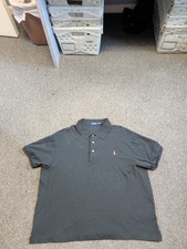 MENS POLO RALPH LAUREN SHORT SLEEVE DARK GRAY POLO SHIRT SIZE 2XB 2X BIG