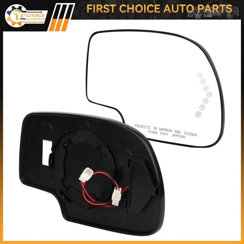 Mirrors Fits 03-07 Chevrolet Silverado L&R Glass Signal Heated Arrow Light