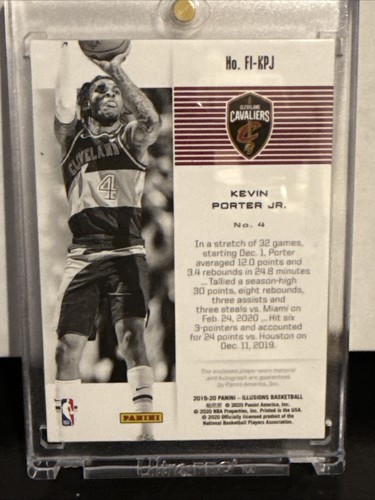 Panini Illusions 2019-20 #FI-KPJ, KEVIN PORTER Jr./10 RPA, automático, camiseta, Bucks - Imagen 6 de 6