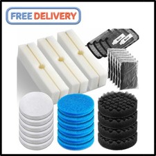 34 Pcs Filter Media Replacement Set Compatible with Fluval Fx2 Fx4 Fx5 Fx6, Incl