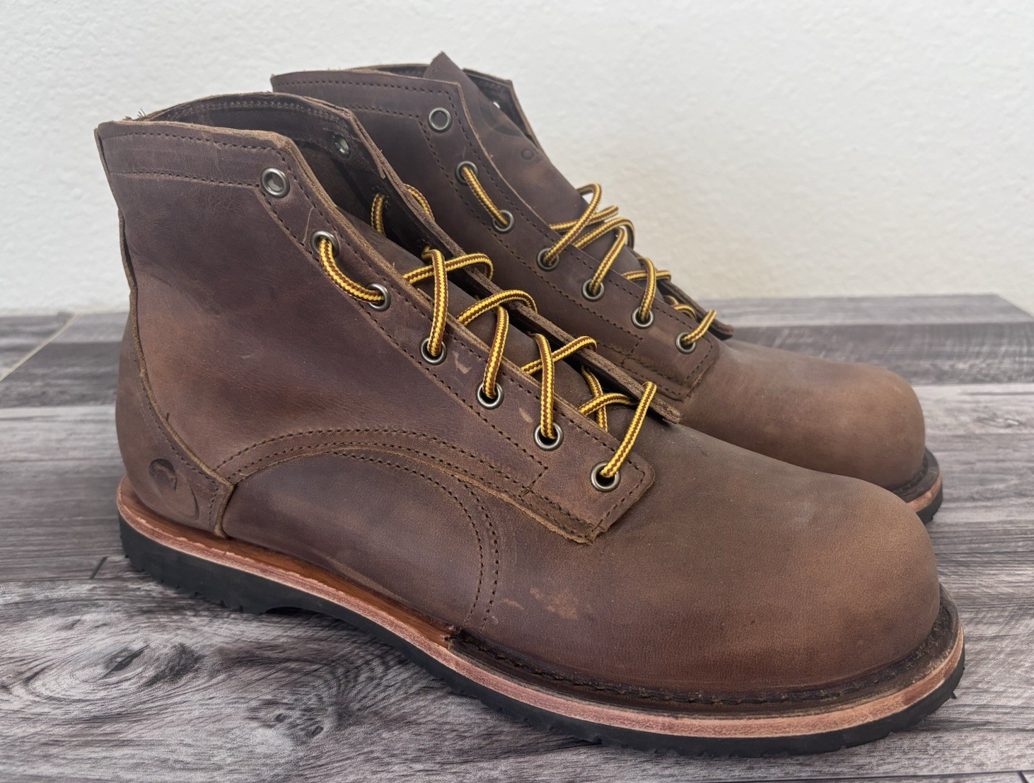 SAOLA Stivali Origin The Coronado 6 pollici Christy Whiskey taglia 12D USA suola Vibram