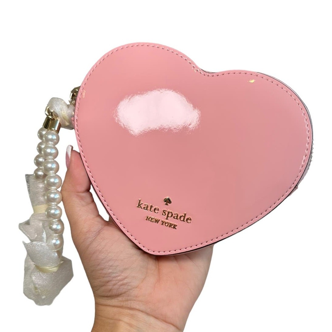 Kate Spade Love Shack 3d Heart Wristlet in Tea Rose | eBay