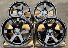 18" Black Drift Alloy Wheels Hyundai Coupe Santa Fe Tuscan i30 i40 ix35 5x114