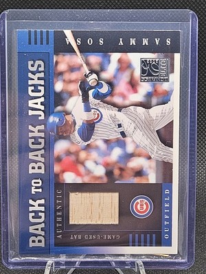 2003 Donruss Elite - Back to Back Jacks Sammy Sosa, Andre Dawson #BB42 /75 (MEM)