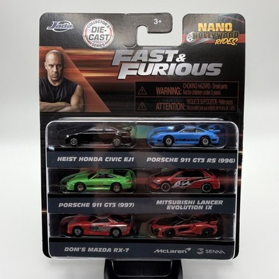 Fast & Furious Nano Hollywood Rides Die-Cast Car Set Jada Toys New