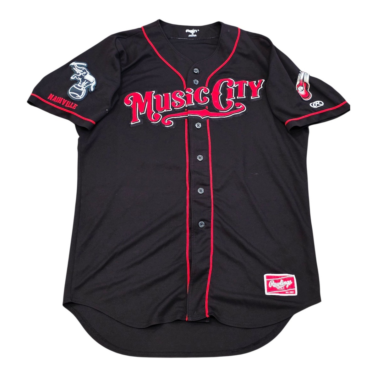 Rawlings Nashville Sound Music City Game Used Baseball Jersey Eric