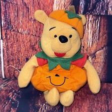 Disney Winnie the Pooh Pumpkin Pooh Plush Halloween Bear Stuffed Animal Toy