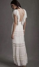 BHLDN x Free People Sage Maxi Dress Ivory Lace Bohemian Bridal Wedding Sz Small