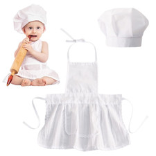 Baby Photography Prop, Chef Hat Apron Photo Props Costume Come with 2PCS Photogr