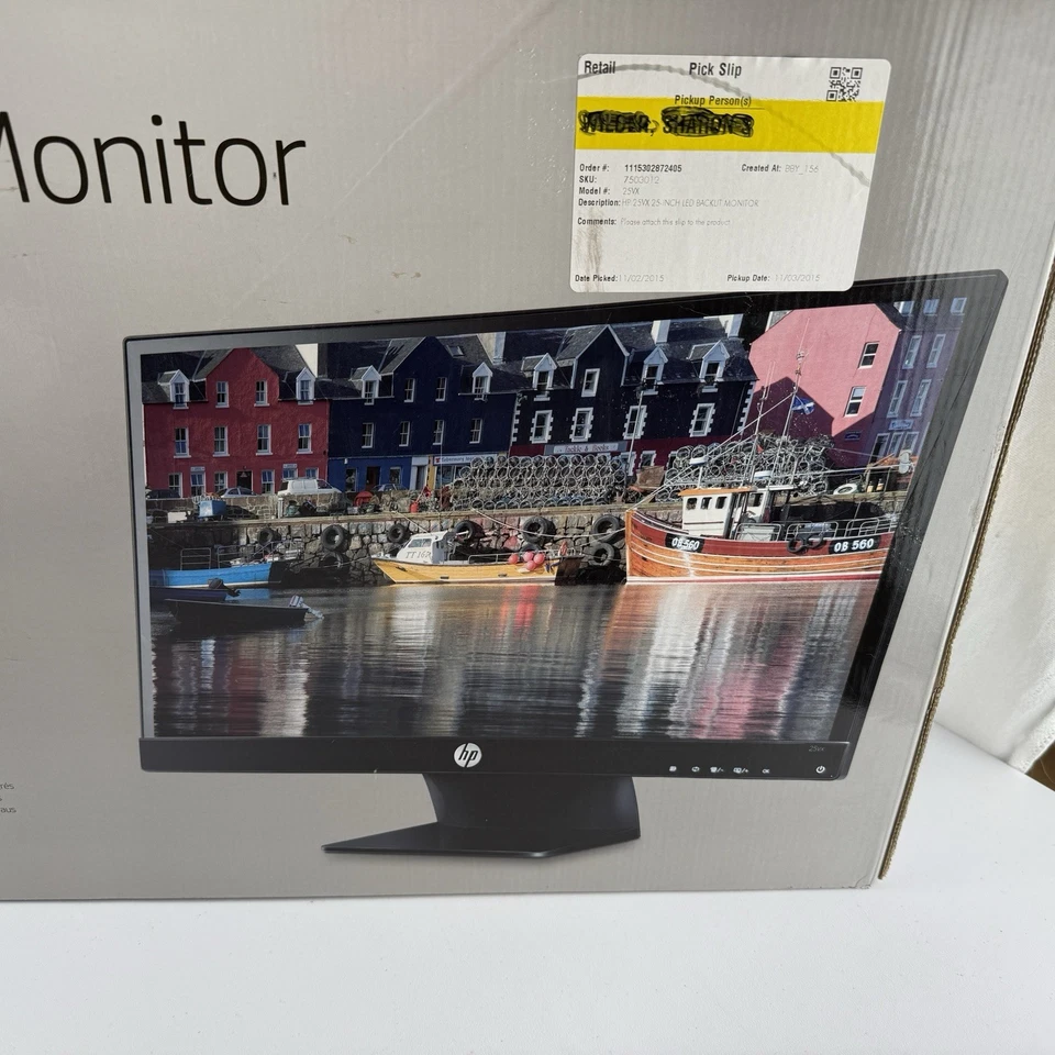 New HP 25VX IPS Computer Monitor Full HD 1920x1080 178/178 Degree Angle. Sealed - Image 3 of 4