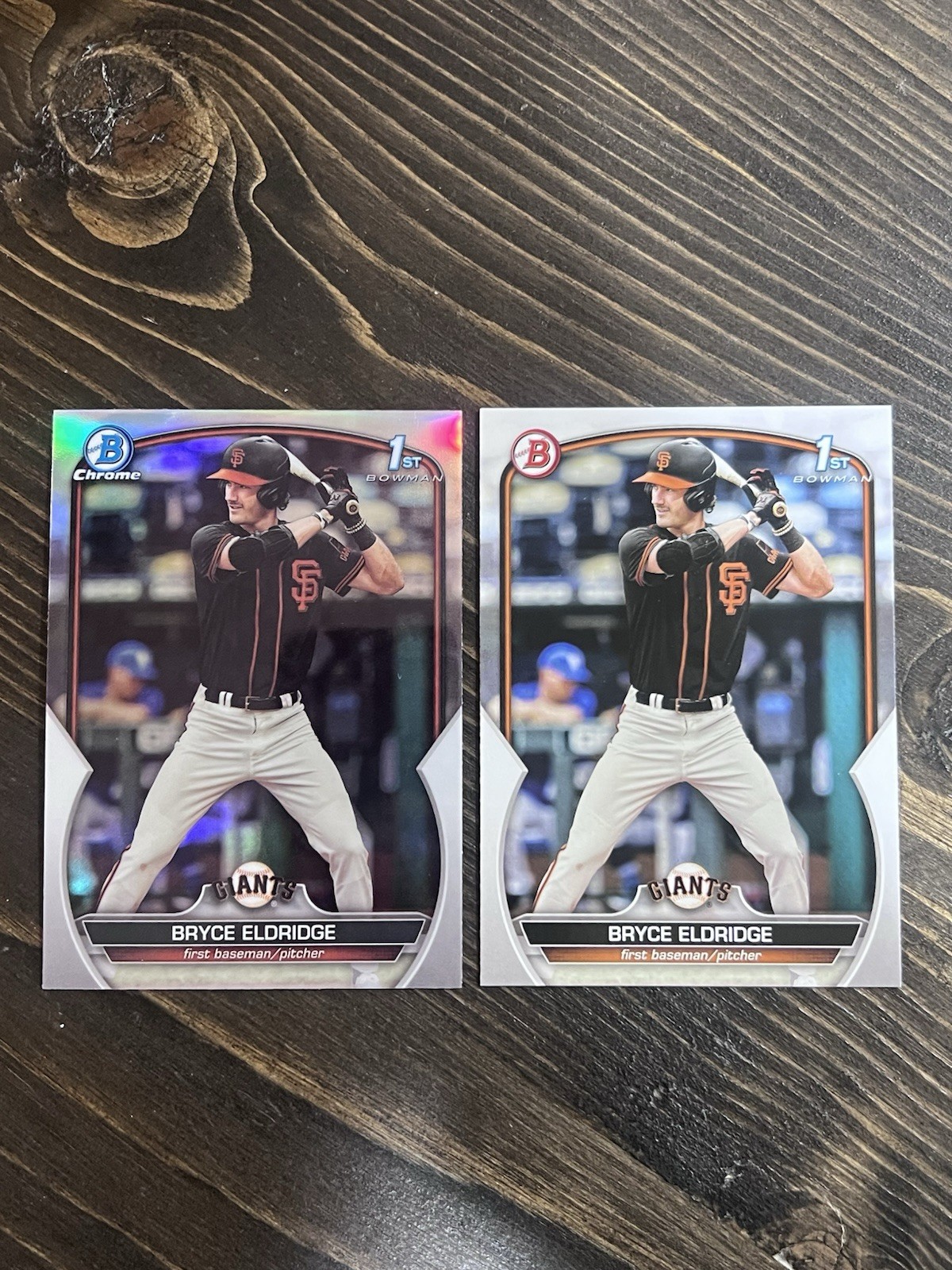 Bryce Eldridge 2023 Bowman Draft 1st Bowman Chrome Refractor #BDC-107 - Giants