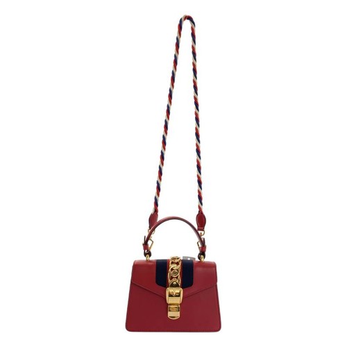 Gucci / Sylvie 2Way Sherry Line Handbag Red Ladies
