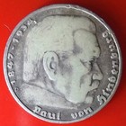 Silver 1937 D 5 ReichsMark from Germany w/ Swastika WW2 Coin, Combined Shipping  — photo 2