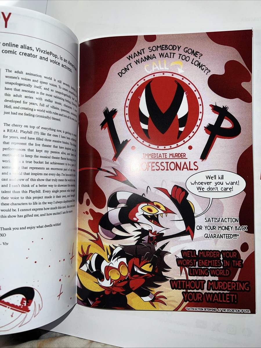 洋書 Hazbin Hotel Official PLAYBILL Season Hazbin Hotel Season 1 Official Promo PLAYBILL Exclusive Play Book