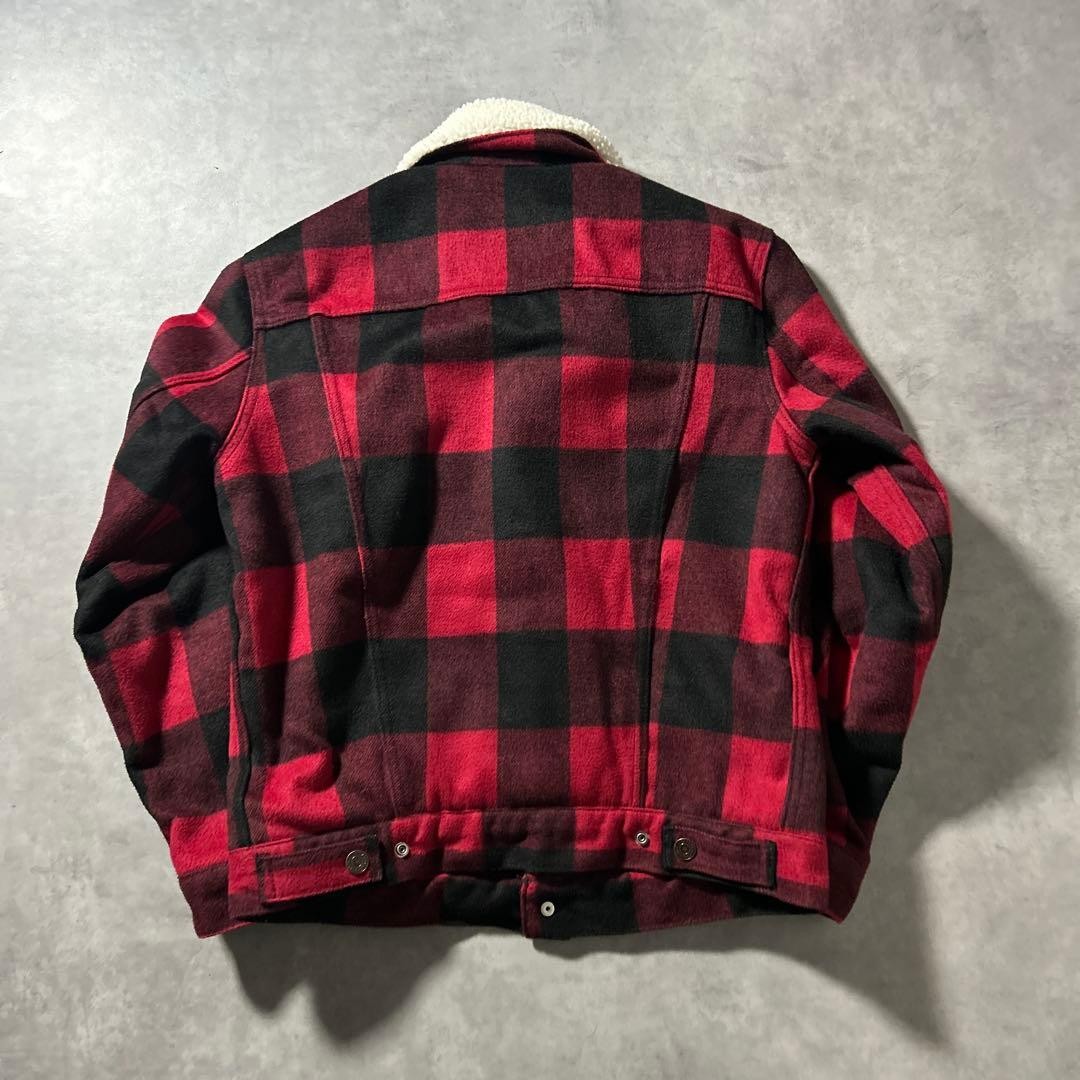 Levi's current model check snap button denim jack… - image 2