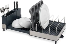 Joseph Joseph Extend Max Steel Expanding Dish Drying Rack, High Capacity for Lar