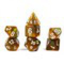 Unearthed Treasure Peridot Polyhedral 7-Die Dice Set