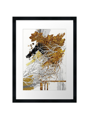 Mixed Media Maserung Muster Design gerahmtes Wandbild Poster Druck Bild