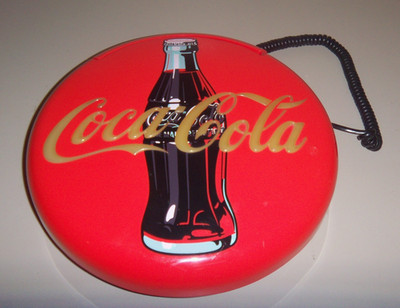 アンティーク雑貨 90s Coca Cola BRAND Disc Telephone アンティーク雑貨 90s Coca Cola BRAND Disc Telephone Coca-Cola Disc