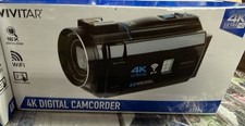 Vivitar 4K Digital Camcorder - 16x Zoom , WIFI, Touch Screen - Black New