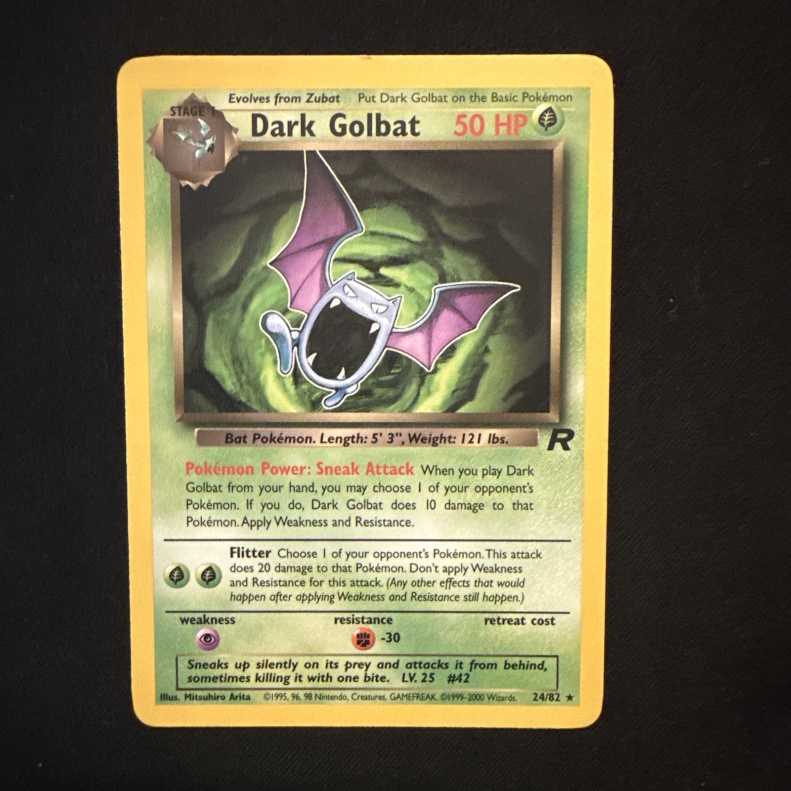 Pokemon TCG Dark Golbat 7/82 Team Rocket English Unlimited Holo Rare